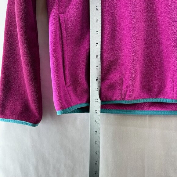 Lands' End Sweatshirt Womens XS 2-4 Heritage Fleece Snap Neck Pullover Purple - Picture 11 of 11